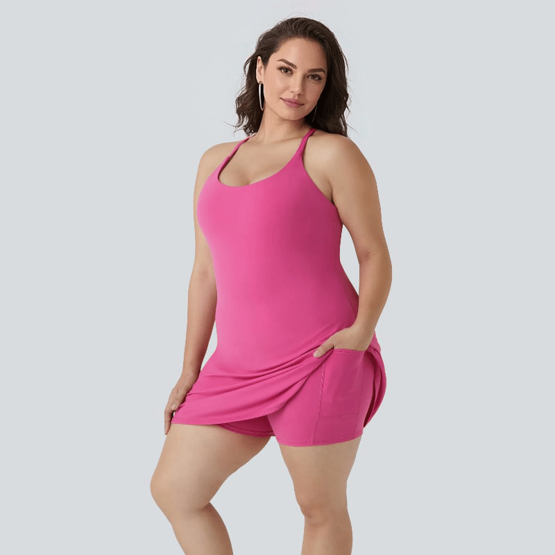 🔥Last Day! 49% OFF – Tummy Control Backless Dress for Active Days