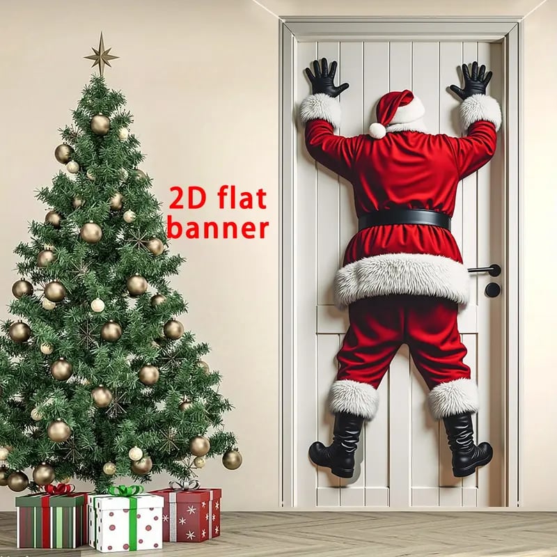 🎉🎉Happy Christmas Door Banner(35.4x70.8in)