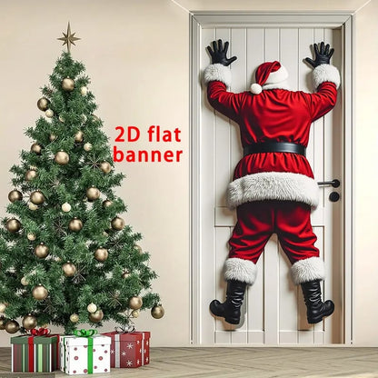 🎉🎉Happy Christmas Door Banner(35.4x70.8in)