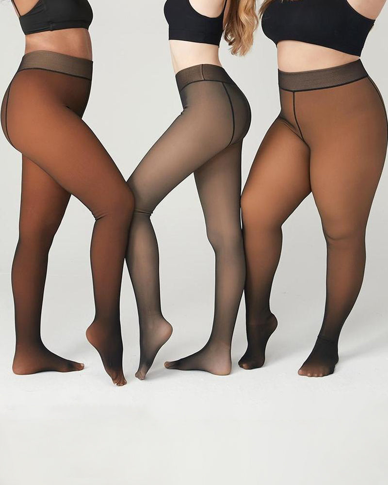 Warm Fleece Tights Slim Fit Tummy Control For Every Skin Tone