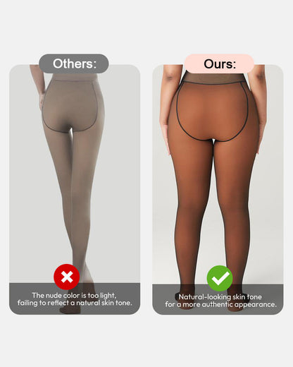 Warm Fleece Tights Slim Fit Tummy Control For Every Skin Tone