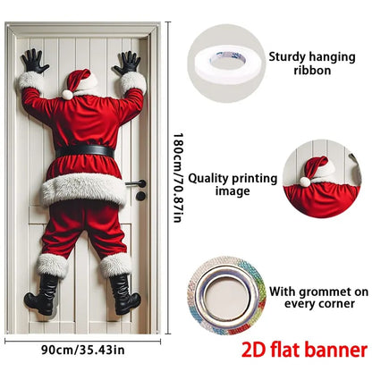 🎉🎉Happy Christmas Door Banner(35.4x70.8in)