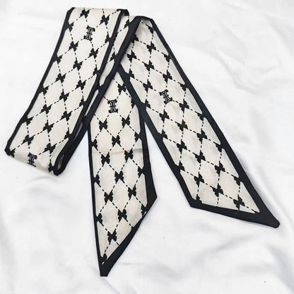 🧣 Women's Letters Print Tote Bag Silk Scarf – Perfect Match for Your Stylish Look!