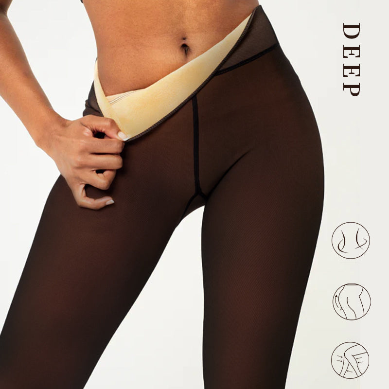 New model One-Seam Translucent Fleece Lined Tights