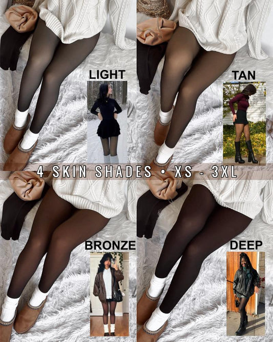 Warm Fleece Tights Slim Fit Tummy Control For Every Skin Tone