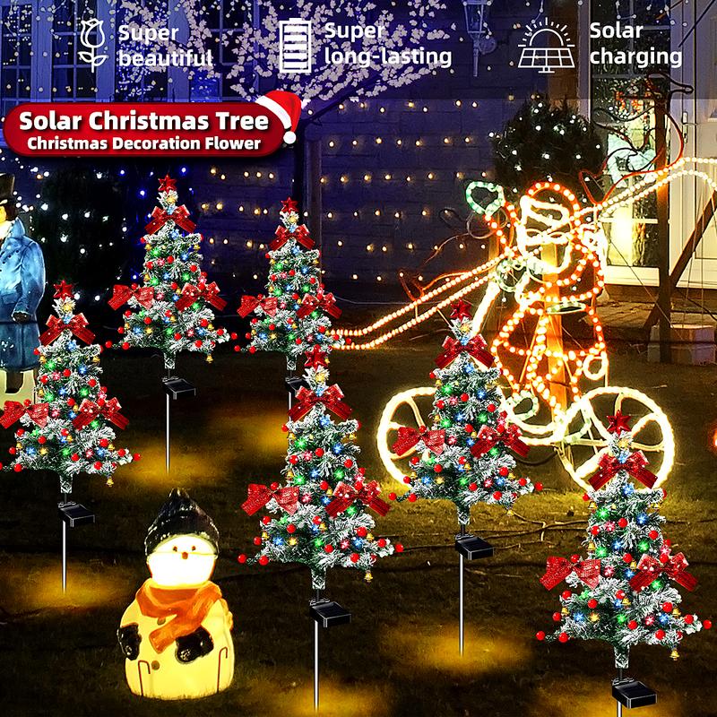 🎄Solar-powered cedar tree lamp, in-ground decorative light for courtyards, gardens, and lawns🎄