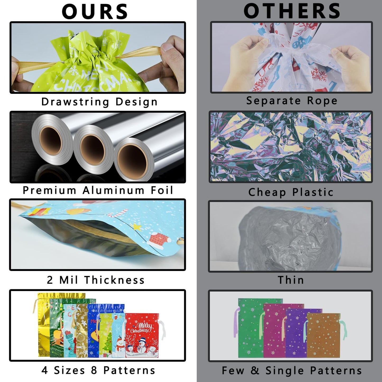 🎄60-piece Gift Bag & Tags Set