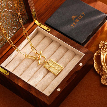 ✝️Today Only 49% Off - Durable Unisex Cross Pendant Paperclip Chain Necklace