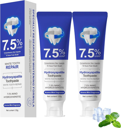 Hydroxyapatite Toothpaste - Fluoride-Free Nano Hydroxyapatite Toothpaste | Enamel Repair | Breath Freshening
