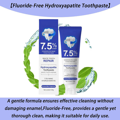Hydroxyapatite Toothpaste - Fluoride-Free Nano Hydroxyapatite Toothpaste | Enamel Repair | Breath Freshening