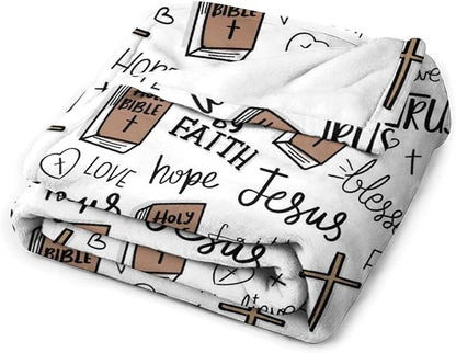 Super Soft Christian Bible Jesus Fleece Blanket