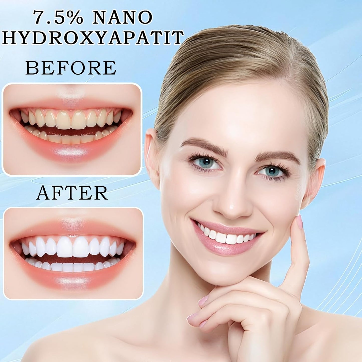Hydroxyapatite Toothpaste - Fluoride-Free Nano Hydroxyapatite Toothpaste | Enamel Repair | Breath Freshening