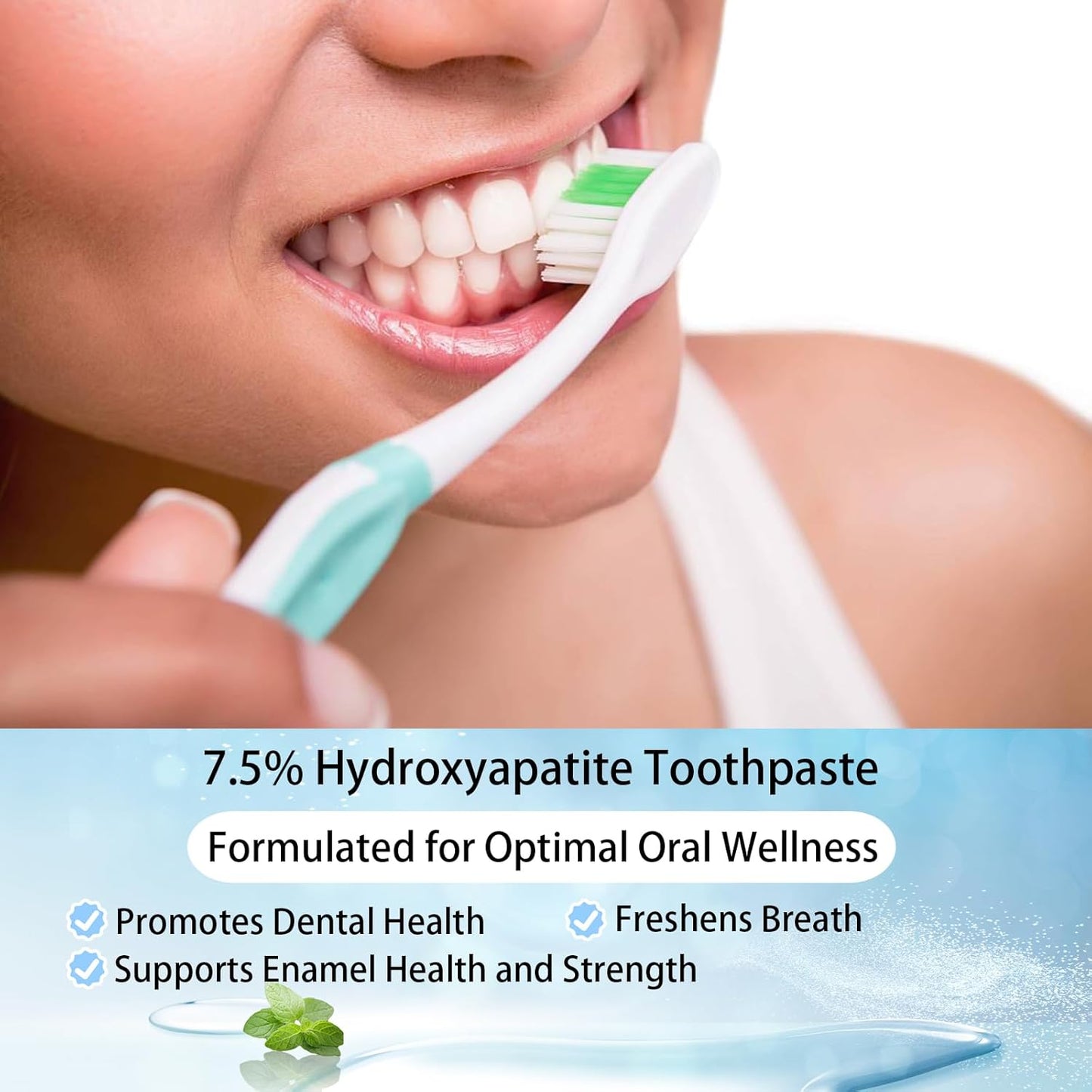 Hydroxyapatite Toothpaste - Fluoride-Free Nano Hydroxyapatite Toothpaste | Enamel Repair | Breath Freshening