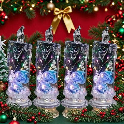 A set of 4 LED crystal candle lights ✨