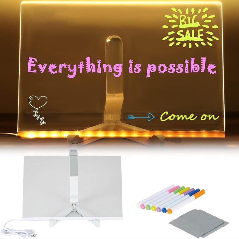 🎄Christmas Hot Sale 49% OFF -  LED Note Board with Colored Pens