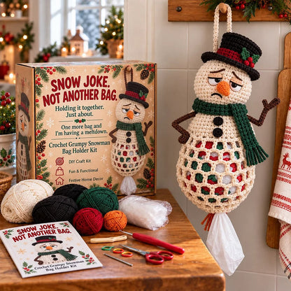 ⏳ Last Day 49% OFF – 🧶 Beginner-Friendly Christmas Crochet Bag Holder DIY Kit | 4 Festive Designs with Yarn, Tools & Guide Included 🎄