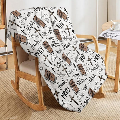 Super Soft Christian Bible Jesus Fleece Blanket
