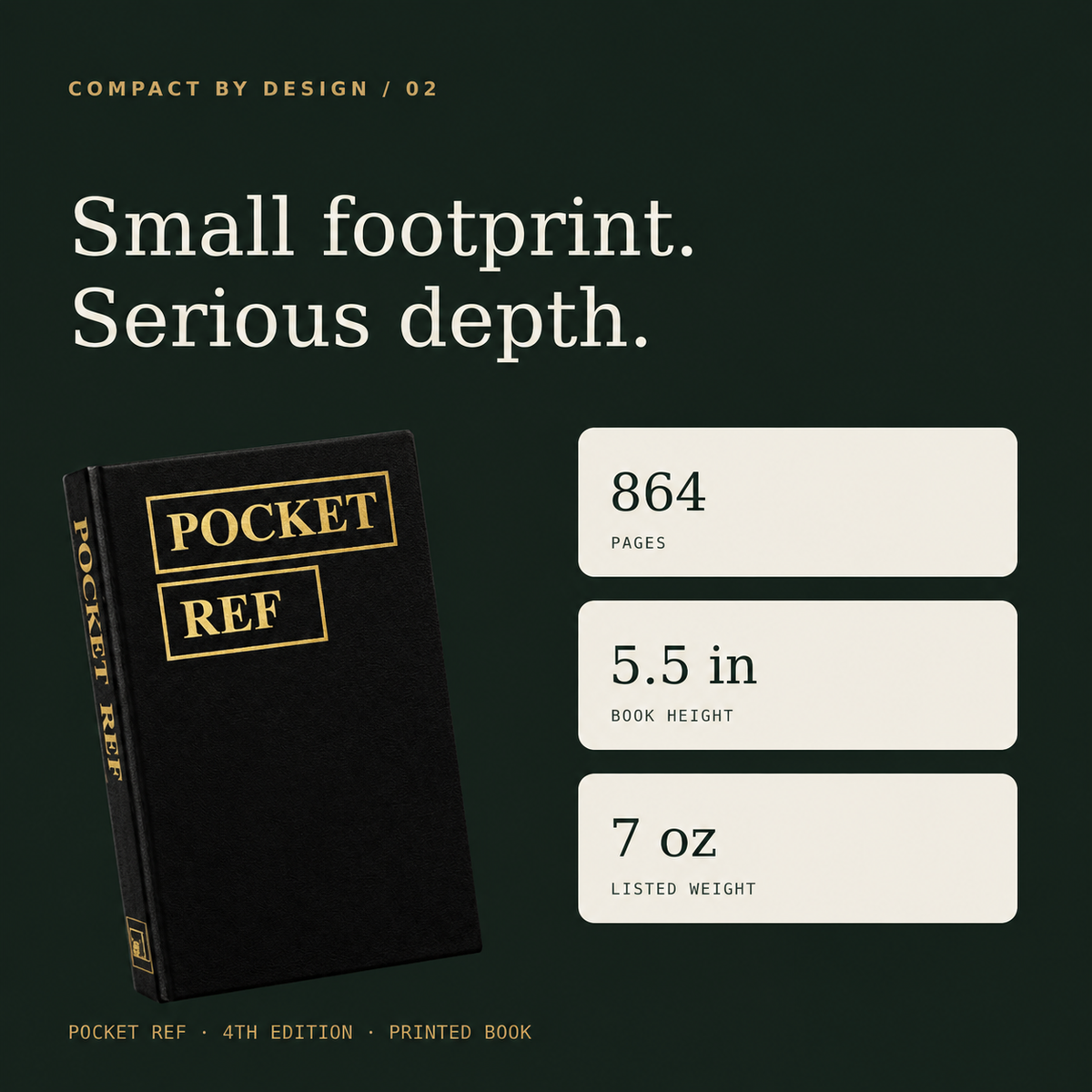 Pocket Ref 4th Edition | 150-Page Portable Reference Book
