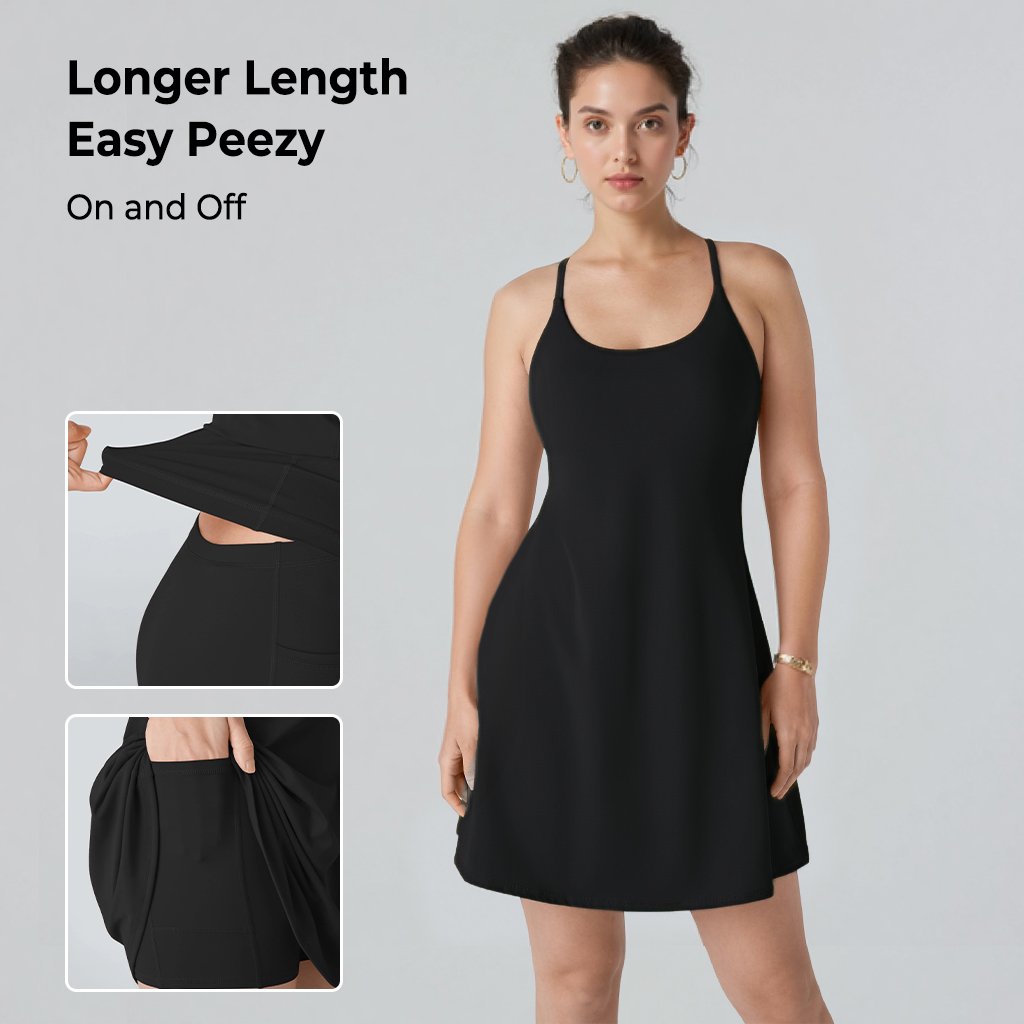 🔥Last Day! 49% OFF – Tummy Control Backless Dress for Active Days