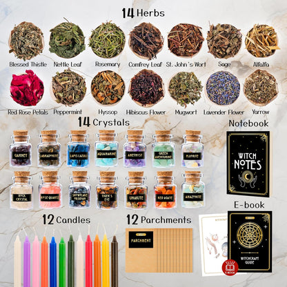 Witchcraft Supplies Kit for Witch Altar