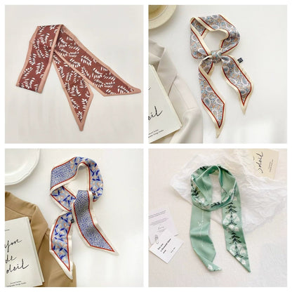 🧣 Women's Letters Print Tote Bag Silk Scarf – Perfect Match for Your Stylish Look!