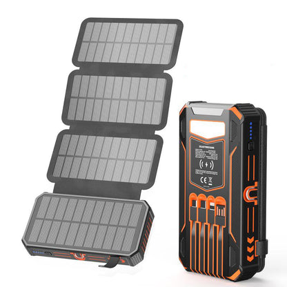 Solar Charger: 7 Outputs + Wireless Fast Charge for All Devices