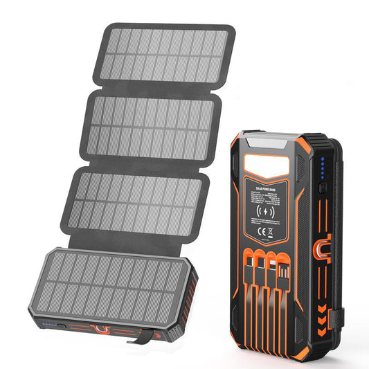 Solar Charger: 7 Outputs + Wireless Fast Charge for All Devices