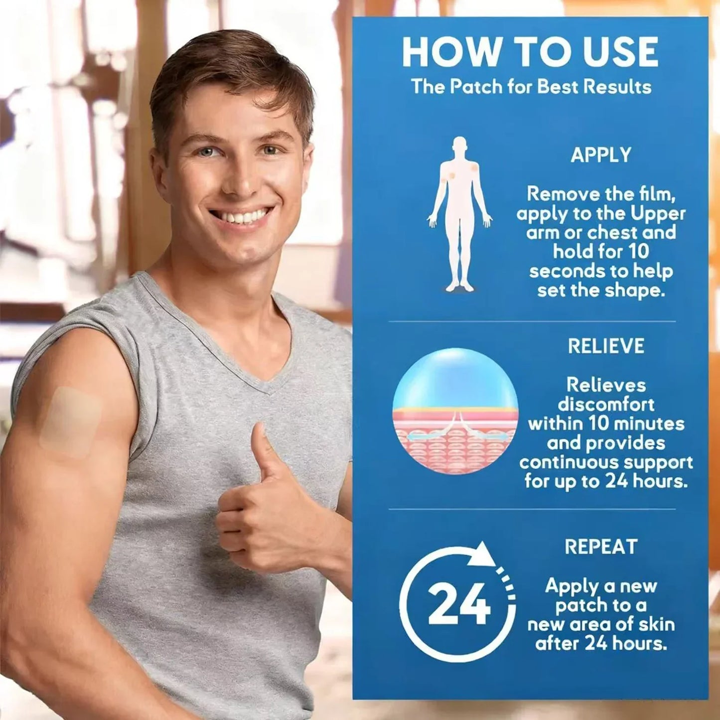 FDA Approved Oveallgo® DoubleNano COPD Relief Patch (💝 Cough, wheezing, shortness of breath, sputum, stuffy nose, bronchitis, bronchitis, allergy symptoms, lung discomfort🫁)