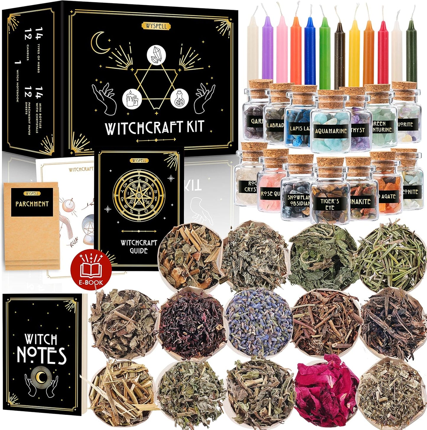 Witchcraft Supplies Kit for Witch Altar
