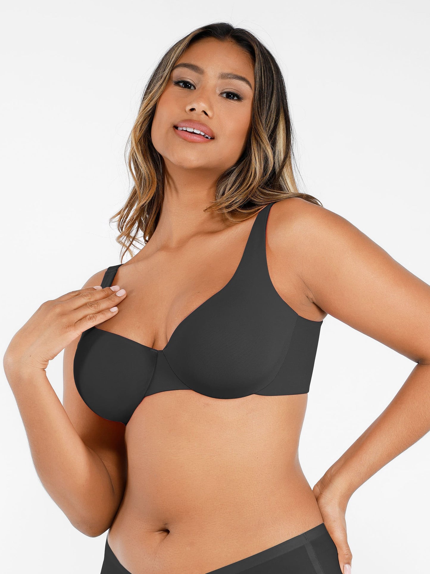 Underwire Adjustable Deep V-neck Bra