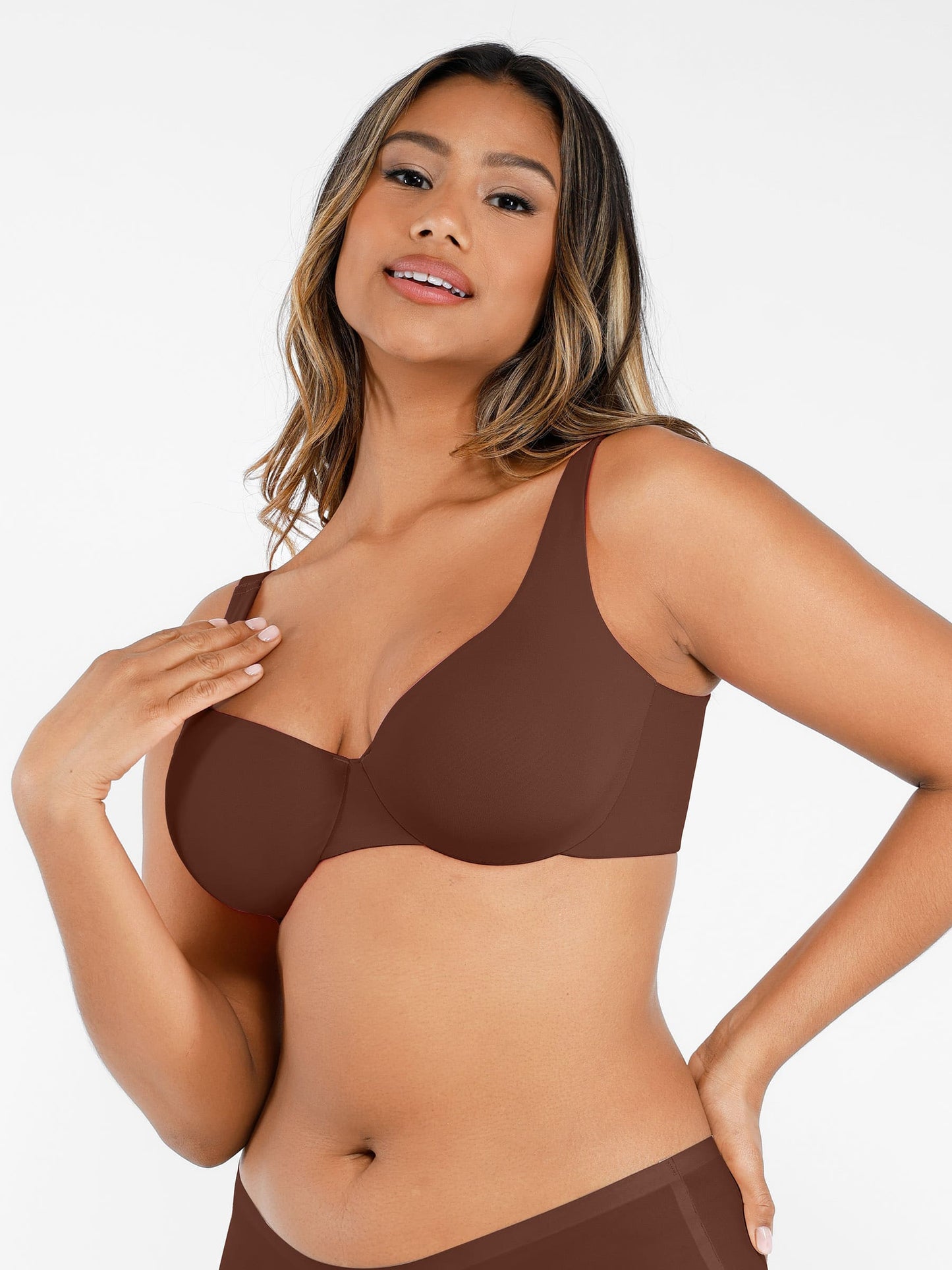 Underwire Adjustable Deep V-neck Bra