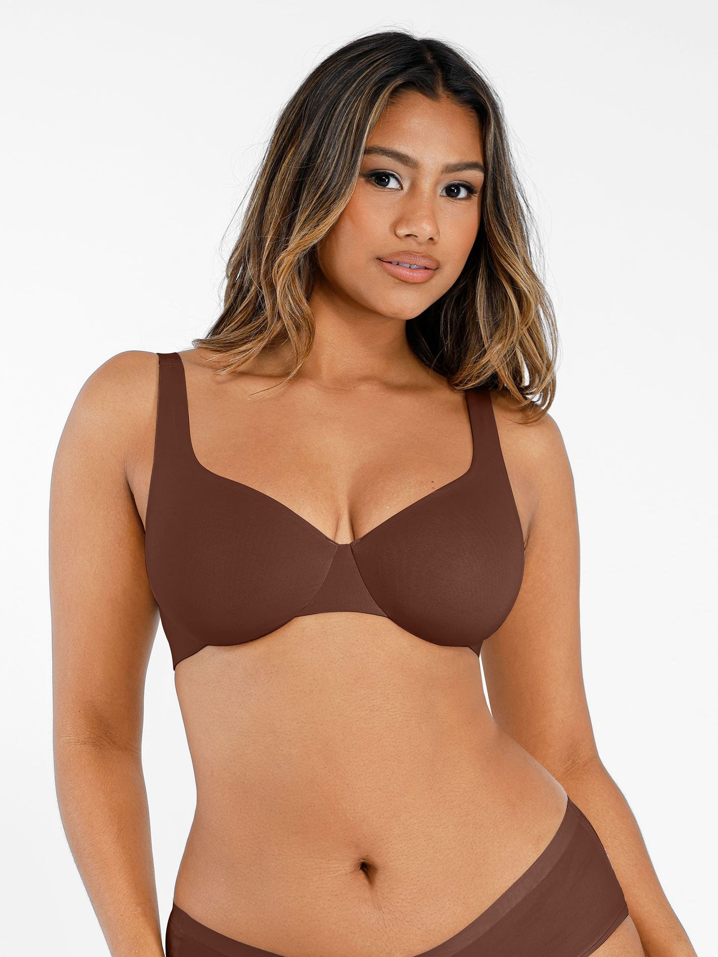 Underwire Adjustable Deep V-neck Bra