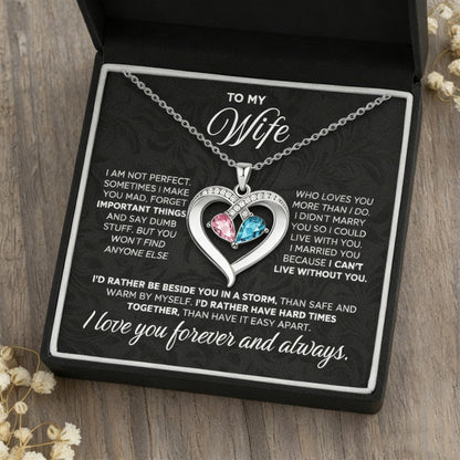 Always Yours – Birthstone Heart Necklace