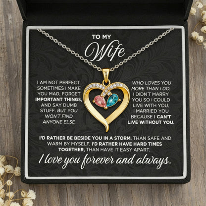 Always Yours – Birthstone Heart Necklace