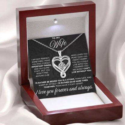 "To My Wife" Forever & Always Heart Necklace