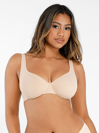 Underwire Adjustable Deep V-neck Bra