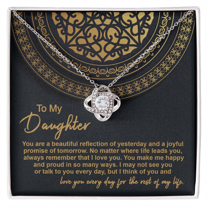 Daughter - Beautiful Reflection 2 - Love Knot Necklace