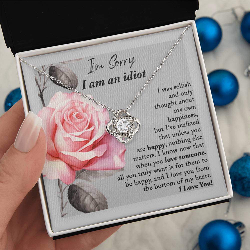 Sorry - Love Someone - Love Knot Necklace