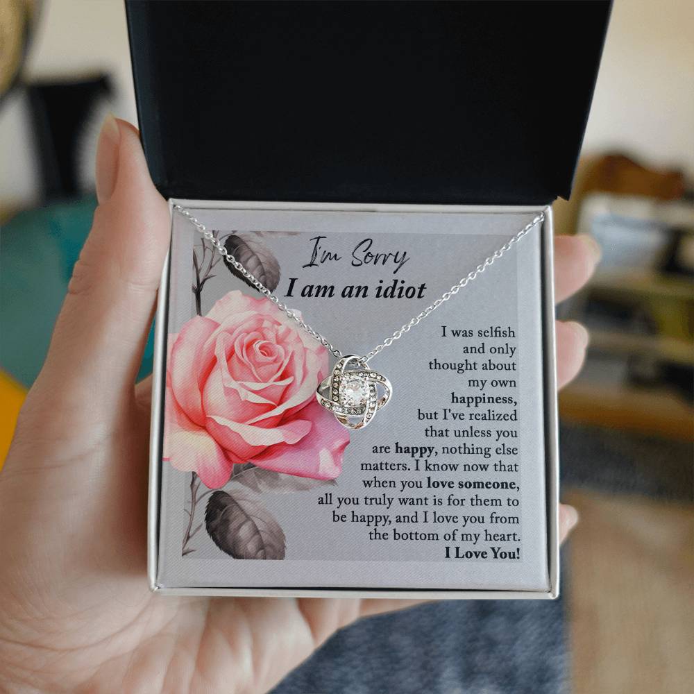 Sorry - Love Someone - Love Knot Necklace