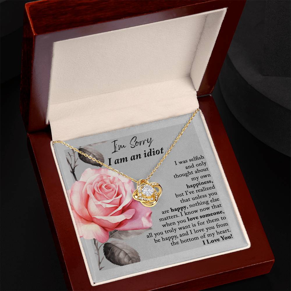 Sorry - Love Someone - Love Knot Necklace