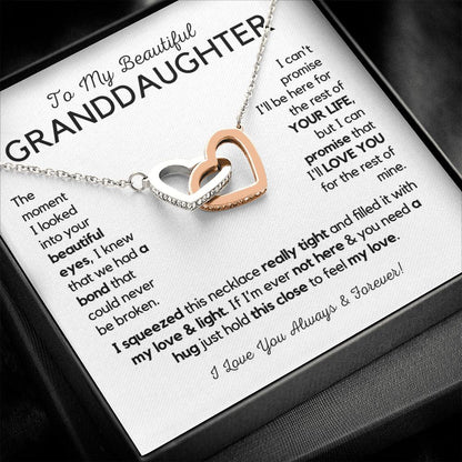 My Beautiful Granddaughter - Love & Light - Interlocking Hearts S9i