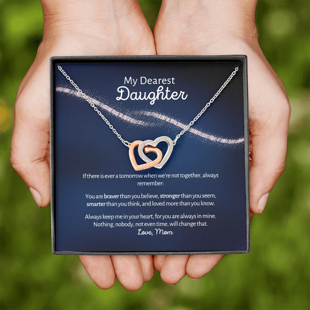 Dearest Daughter - Braver - Interlocked Hearts Design 1