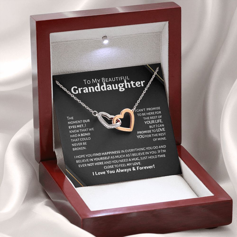My Beautiful Granddaughter - Love & Light - Interlocking Hearts S9l
