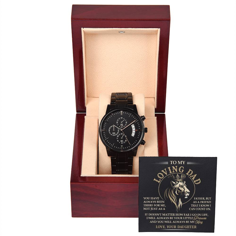 Dad - Be My King - Metal Chronograph Watch