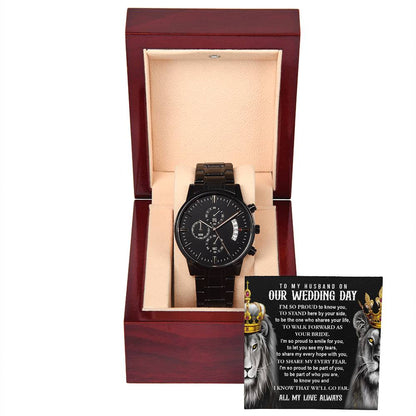 Husband - By Your Side - Metal Chronograph Watch