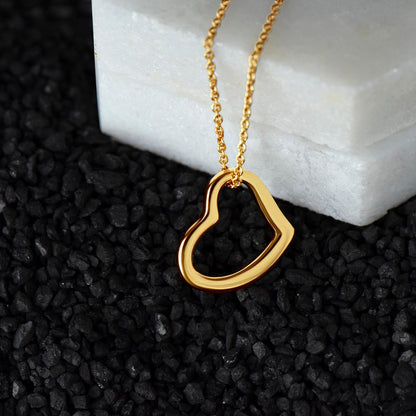 To The World's Best Hockey Daughter - Delicate Heart Necklace
