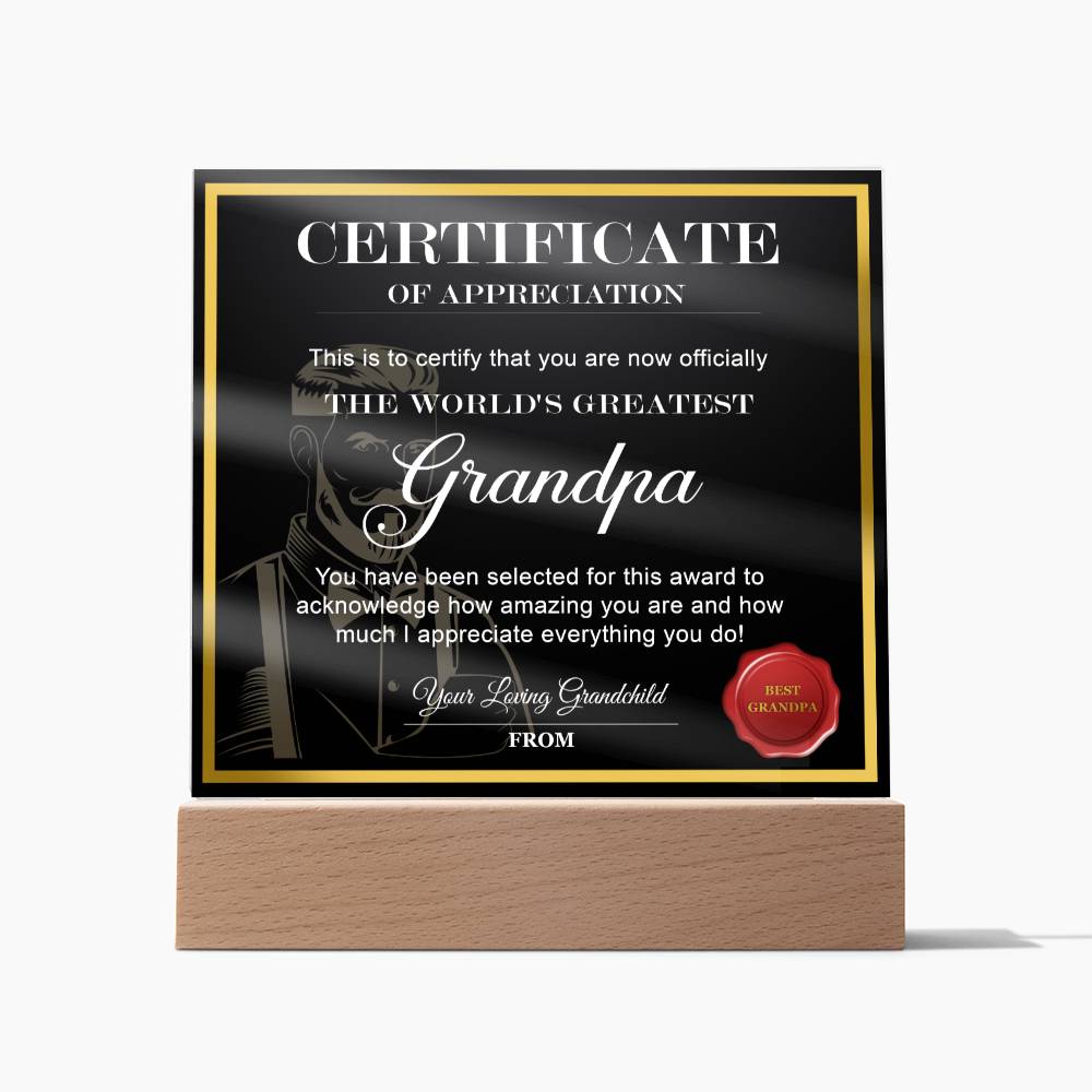 Grandpa - World's Greatest Grandpa - Acrylic