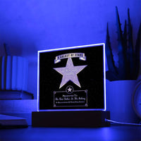 Acrylic Square with LED Base