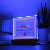Acrylic Square with LED Base