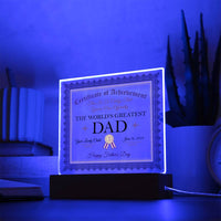 Acrylic Square with LED Base